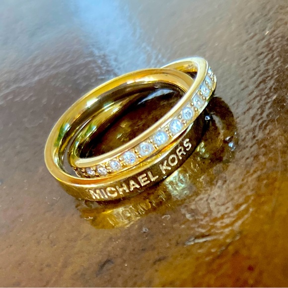 Gold Infinity Ring by Michael Kors - Size 7 - Picture 1 of 4